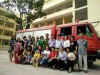 Cán bộ, giáo viên, nhân viên ba trường Mầm non - Tiểu học - THCS Cát Linh tham gia tập huấn phòng cháy chữa cháy