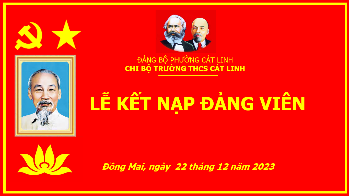 Lễ kết nạp Đảng viên mới của Chi bộ trường THCS Cát Linh